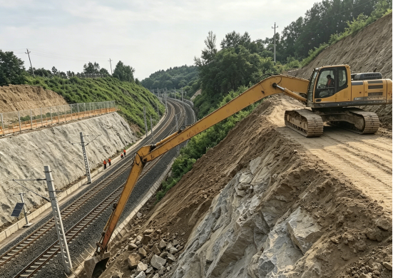 挖掘机加长臂铁路护坡.png 挖掘机加长臂铁路护坡.png
